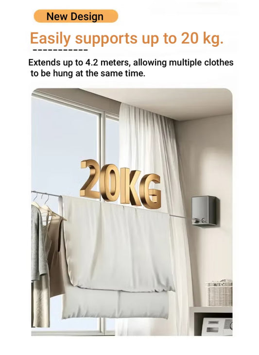 Retractable Clothesline 4.2M Stainless Steel