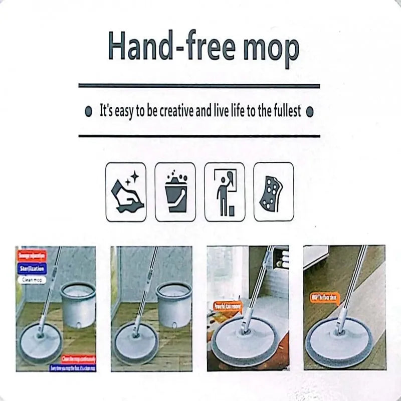 EasyRing Spin Mop And Bucket System With Microfiber Pads