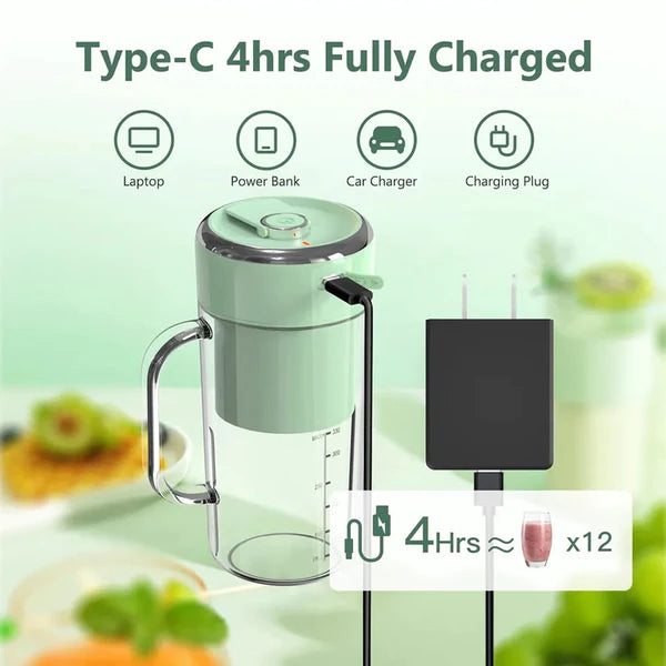 Mini Smoothie Blender With Straw