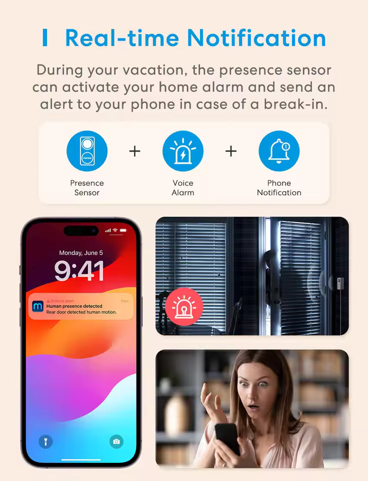 Meross Eu Matter Wifi Human Presence Sensor
