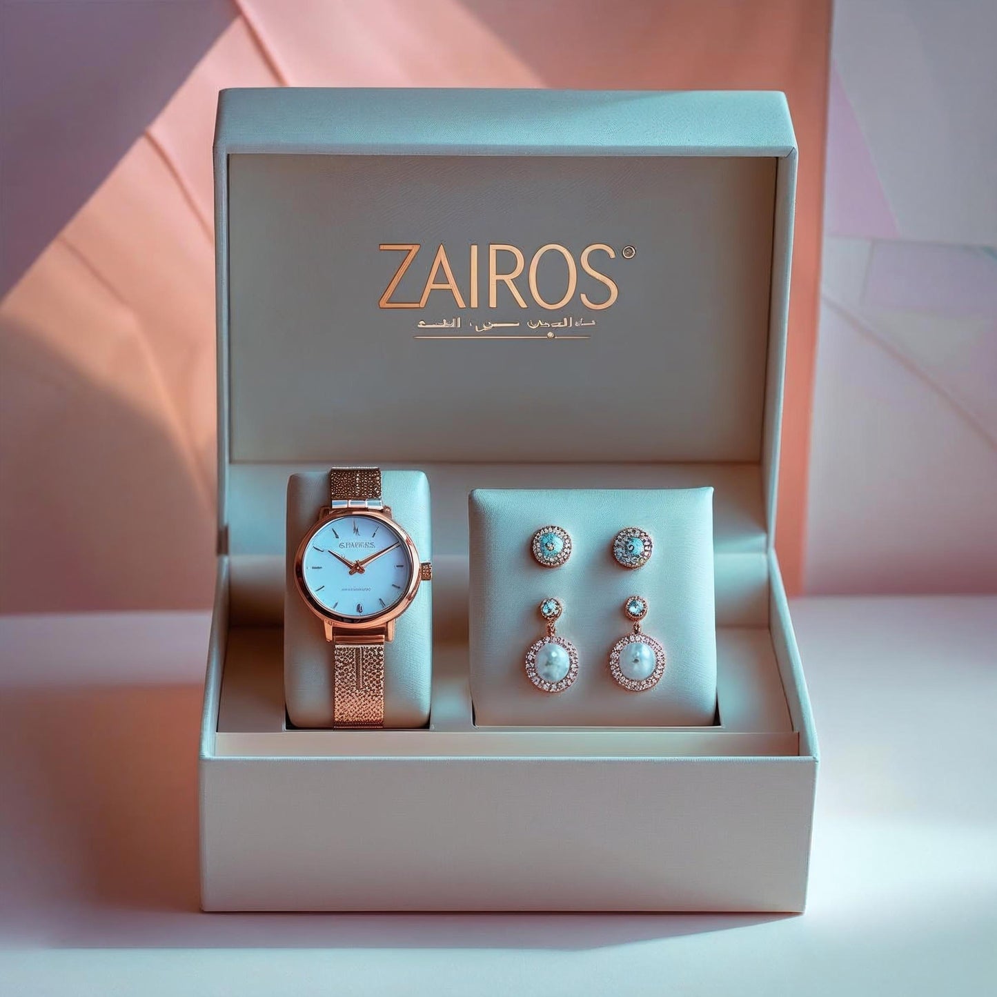 Classic Design Women’s Zairos Watch & Earring Set