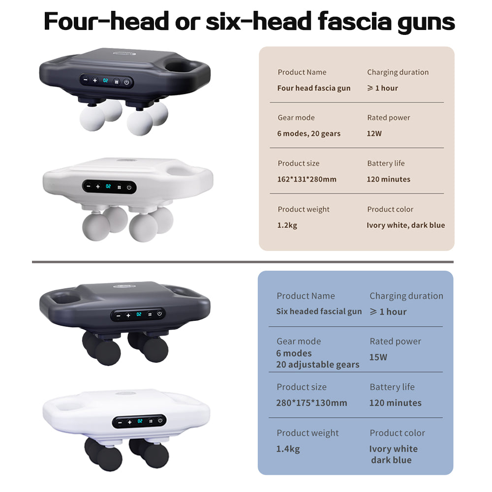 4-Heads Handheld Body Massager