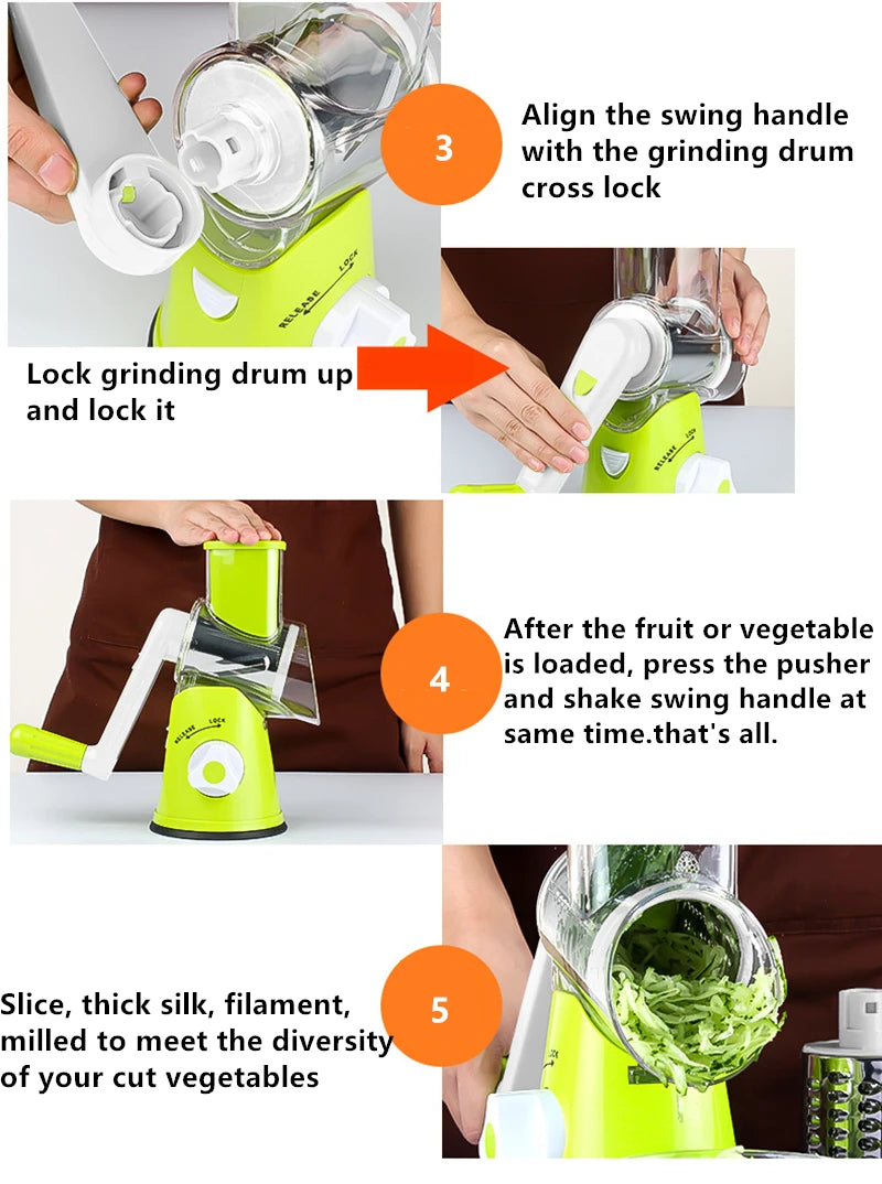 Multifunctional 3 In 1 Vegetable Cutter