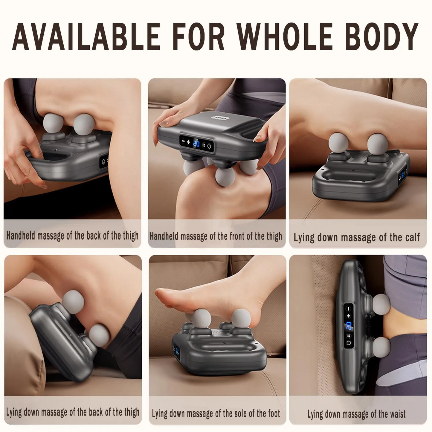 4-Heads Handheld Body Massager
