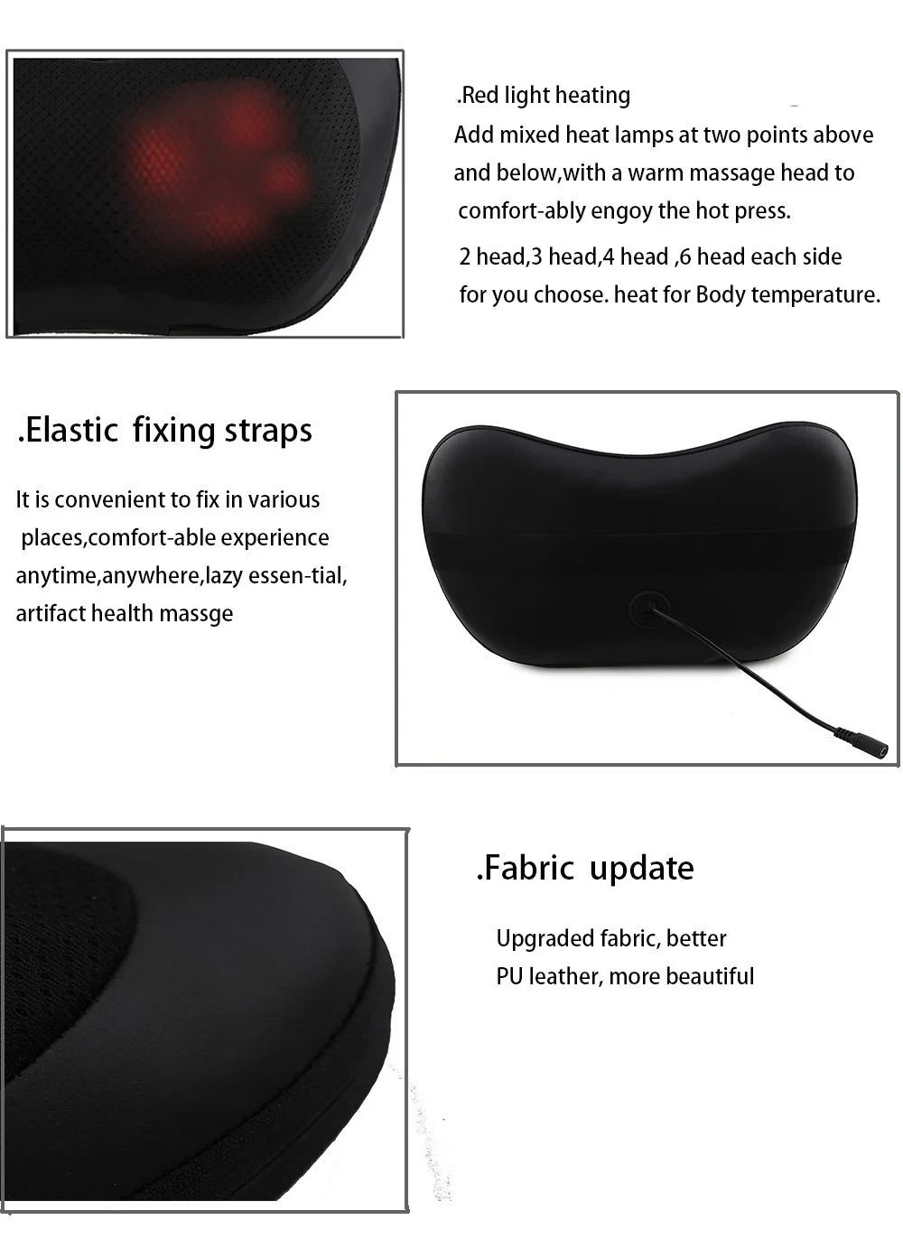 Electric Neck And Body Massage Pillow With Heat Therapy