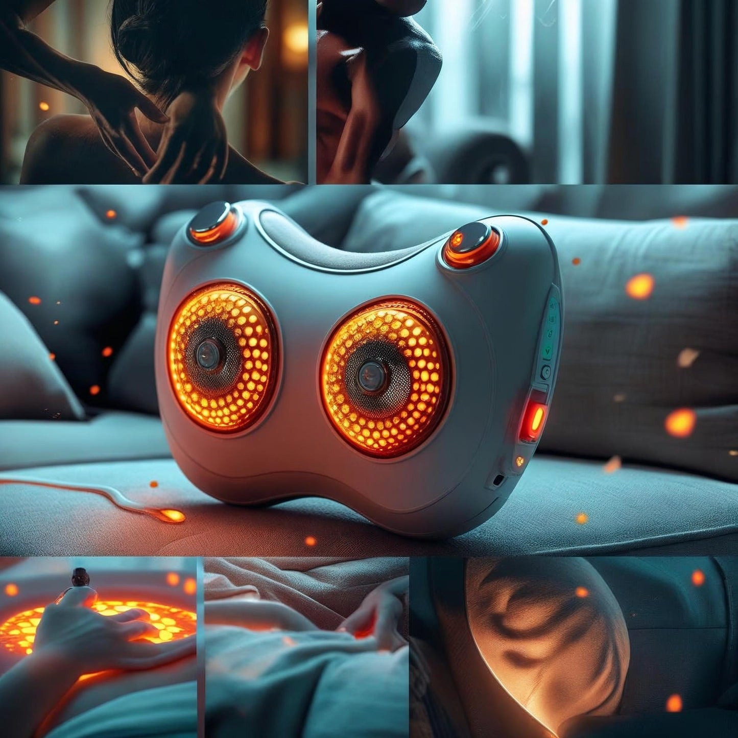 Electric Neck And Body Massage Pillow With Heat Therapy