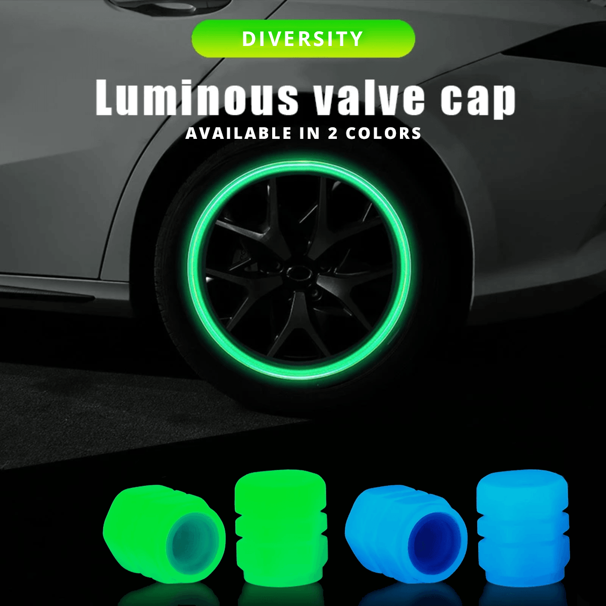 Car Luminous Tire Valve Caps