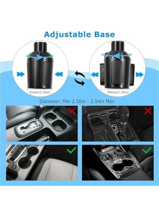 4-In-1 Car Cup Holder Expander With Tray