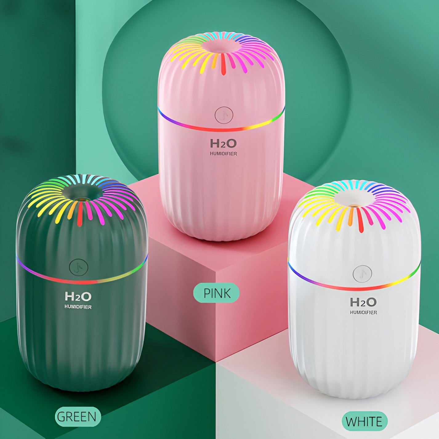 3 in 1 Air Humidifier with LED Light & Aromatherapy