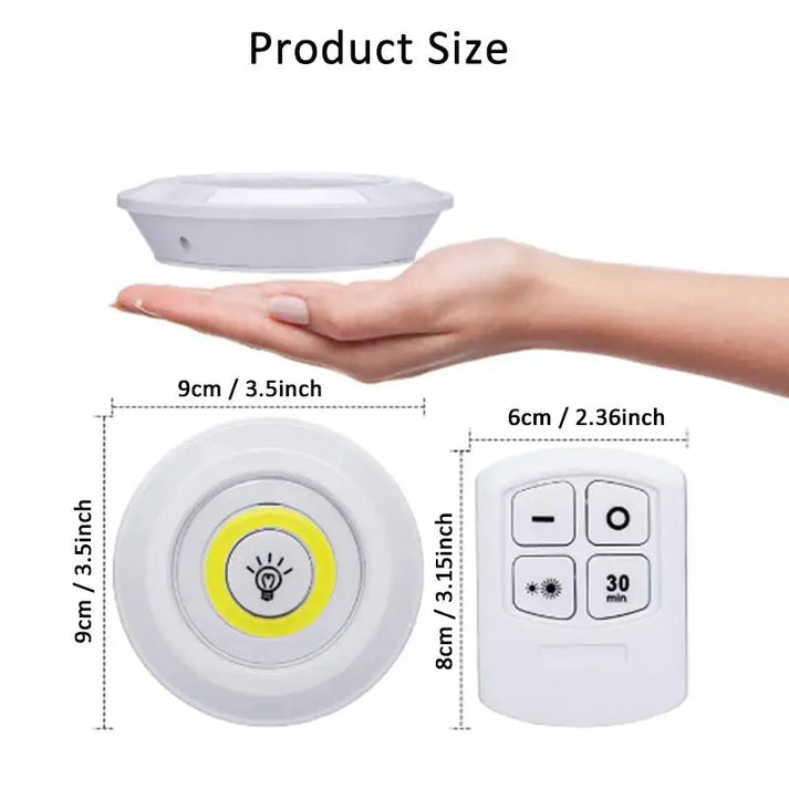 Wireless Led Night Light With Remote Control Pack Of 2