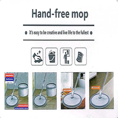 EasyRing Spin Mop And Bucket System With Microfiber Pads
