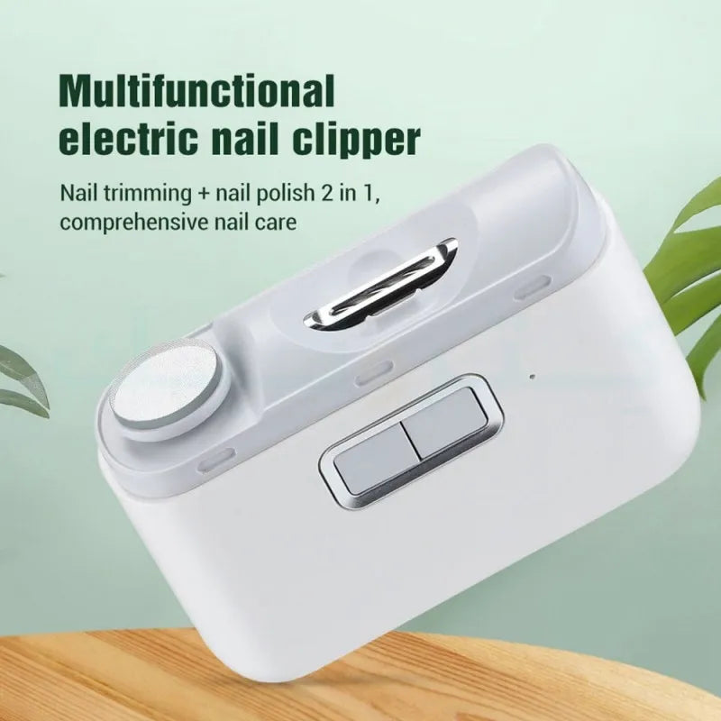 2 in 1 Electric Nail Clipper & Polisher with USB Charging