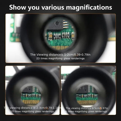 Triple Magnification Powers Glasses Head Worn