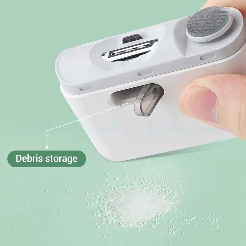 2 in 1 Electric Nail Clipper & Polisher with USB Charging