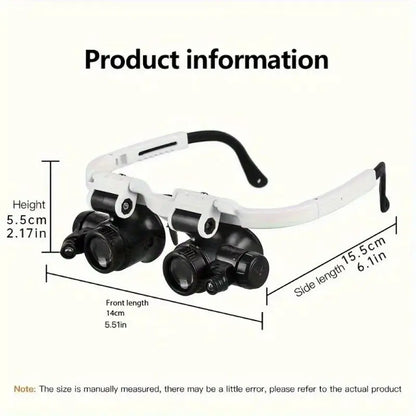 Triple Magnification Powers Glasses Head Worn