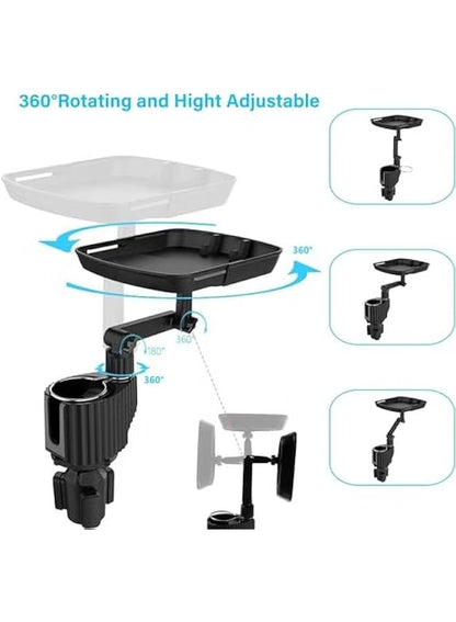 4-In-1 Car Cup Holder Expander With Tray