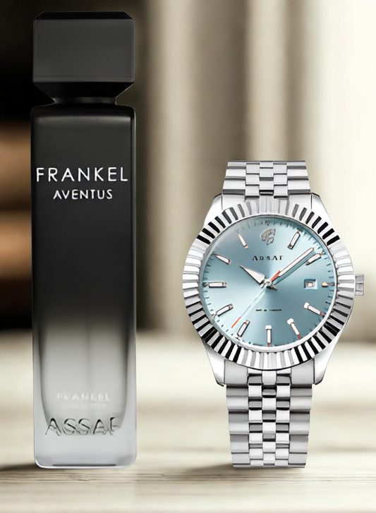 Frankel Aventus Perfume And Assaf Watch Combo