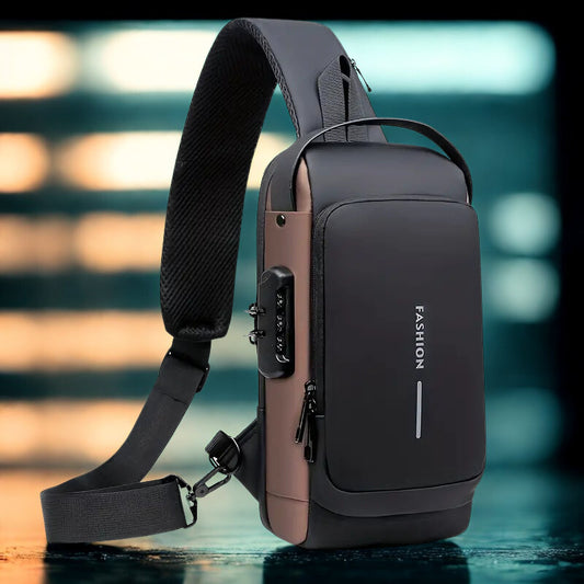 Men Sling Bag With Password Lock