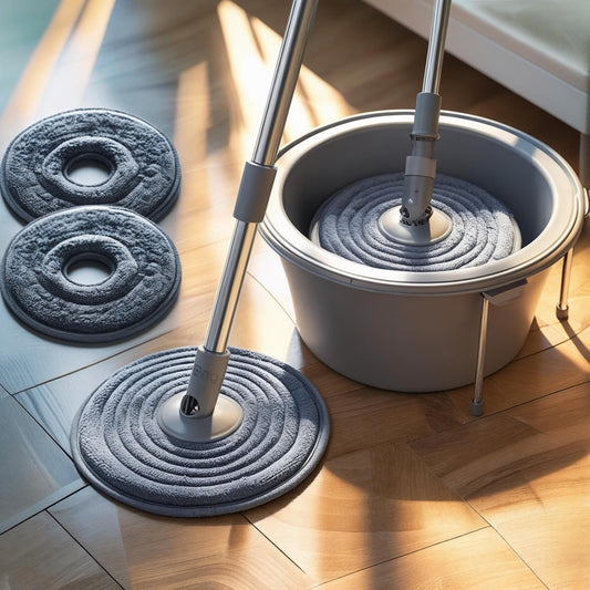 EasyRing Spin Mop And Bucket System With Microfiber Pads