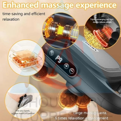 6-Head Deep Tissue Massage Gun – Muscle Massager for Pain Relief & Recovery, Percussion Therapy Device